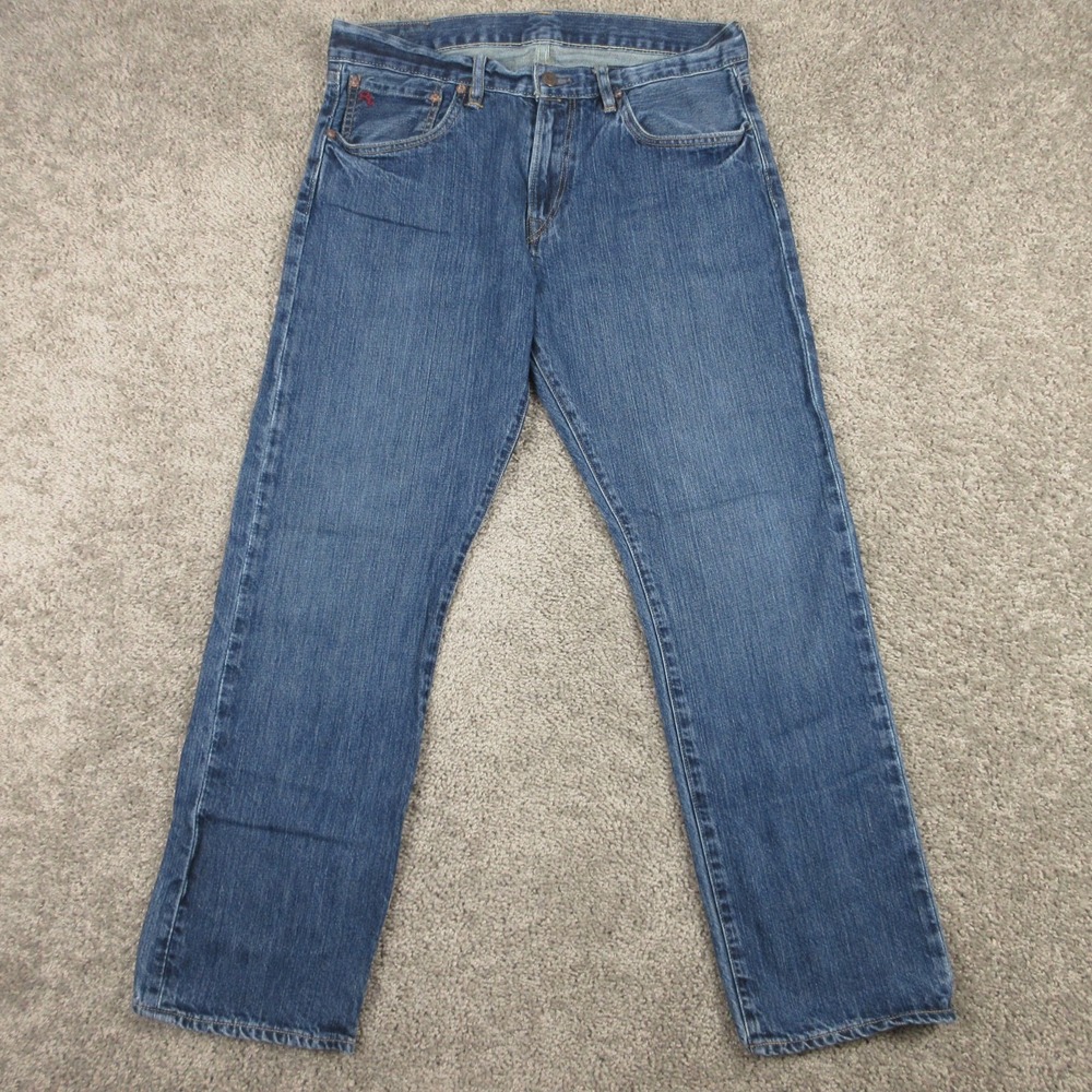 Polo Ralph Lauren Jeans Mens 33x30 Blue 867 Classic Fit Faded Zip Denim Pants
